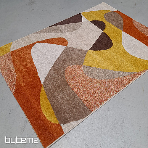 Alfombra moderna pieza Achat 618 óxido/crema
