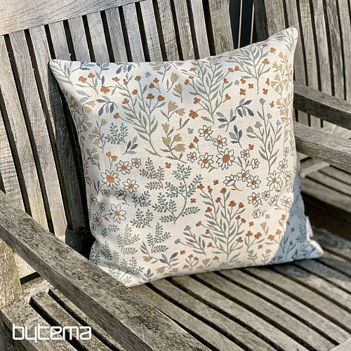 Funda de almohada tapiz GLADIS FLOR azul