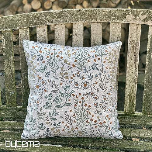 Funda de almohada tapiz GLADIS FLOR azul