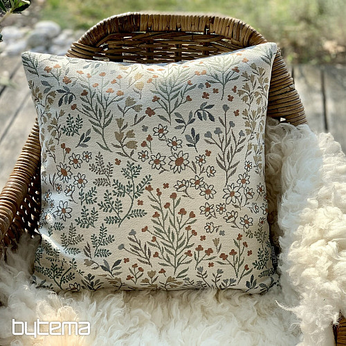 Funda de almohada tapiz GLADIS FLOR azul