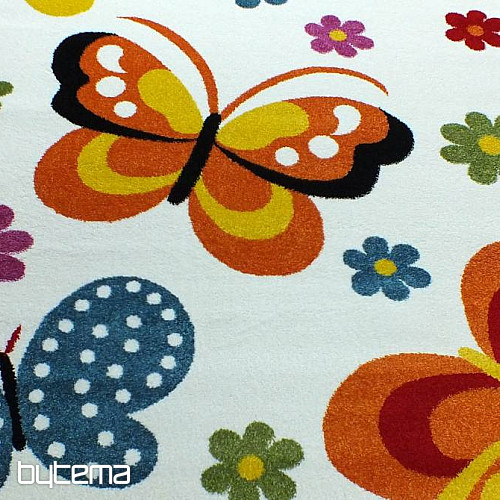 Alfombra infantil MONDO NEW Mariposas blanco