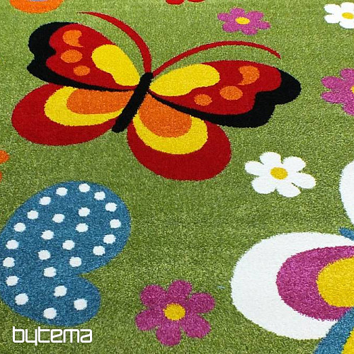 Alfombra infantil MONDO NEW Mariposas verde