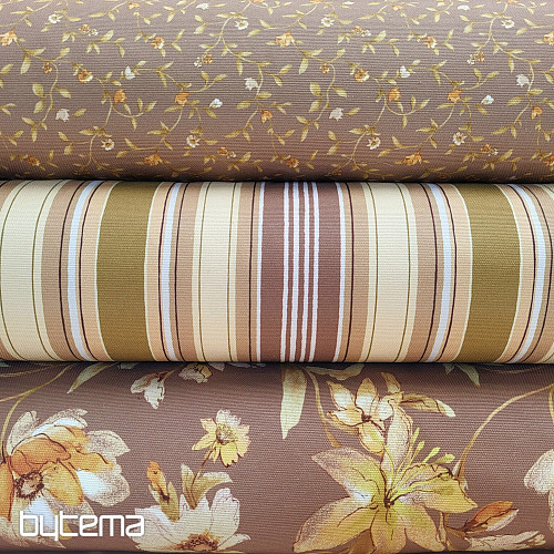 Tela decorativa LIRIO - rayas marrones