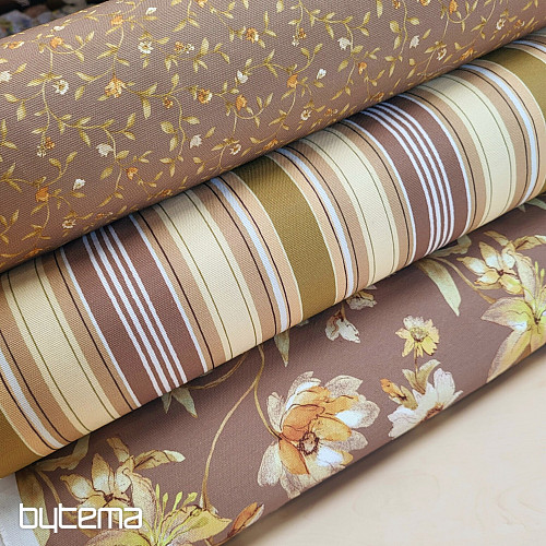 Tela decorativa LIRIO - rayas marrones