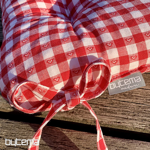 ASIENTOS DE LONA CON FORMA DE CORAZÓN rojo