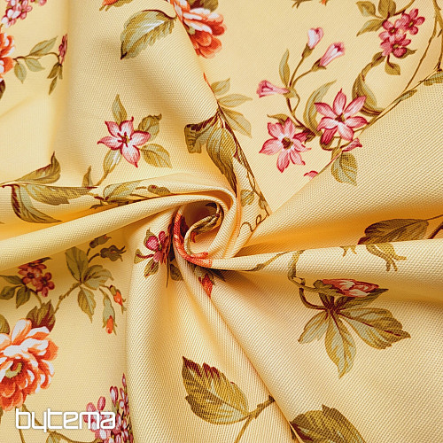 Tela decorativa CÉSAR AMARILLO FLOR PEQUEÑA