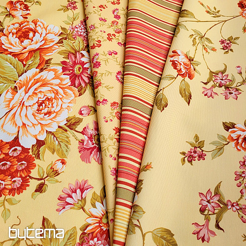 Tela decorativa RÓMULO AMARILLO MINI FLOR