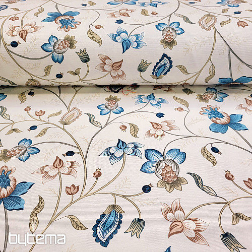 Tela decorativa DAKOTA AZUL PEQUEÑAS FLORES