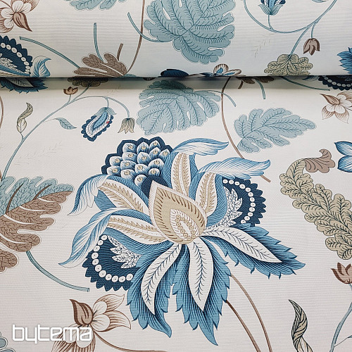 Tela decorativa MONTANA 48 FLORES GRANDES AZULES