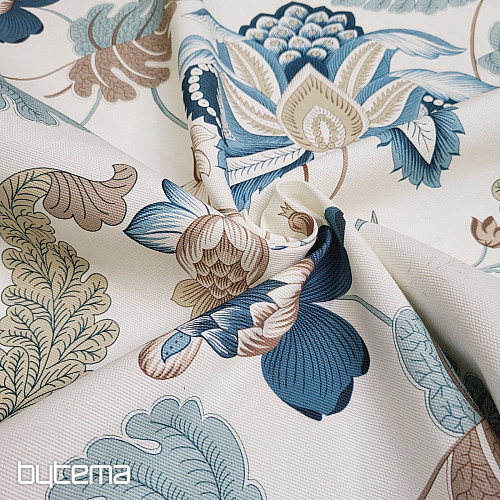 Tela decorativa MONTANA 48 FLORES GRANDES AZULES