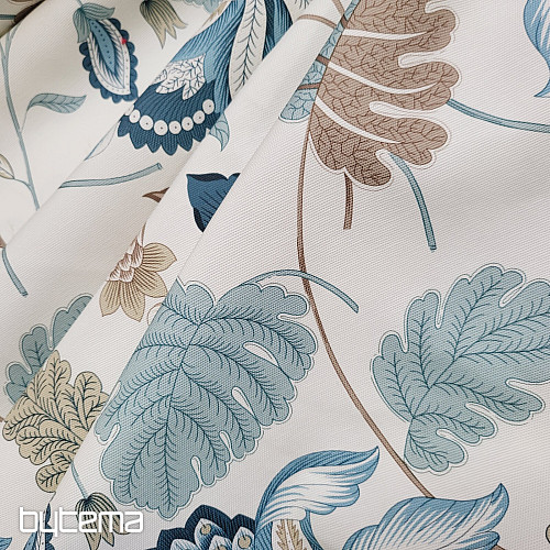 Tela decorativa MONTANA 48 FLORES GRANDES AZULES