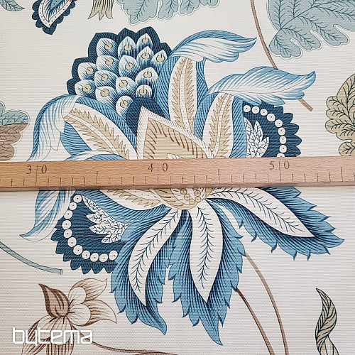 Tela decorativa MONTANA 48 FLORES GRANDES AZULES