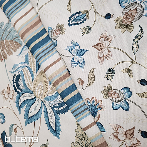 Tela decorativa MONTANA 48 FLORES GRANDES AZULES