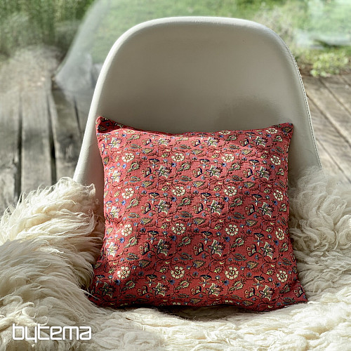 Funda de cojín tapiz MALVARROSA ROJO