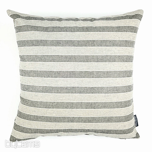 Funda de almohada decorativa TREBOL RAYAS GRIS