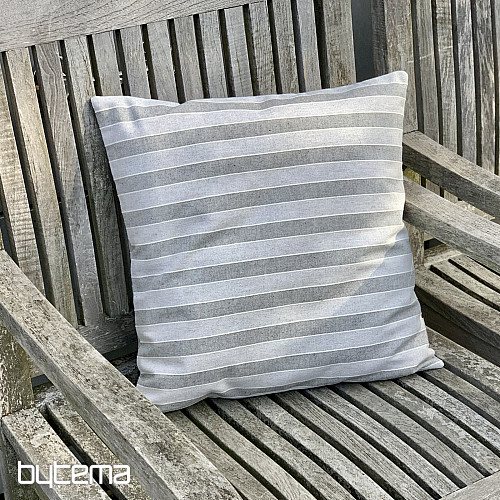 Funda de almohada decorativa TREBOL RAYAS GRIS