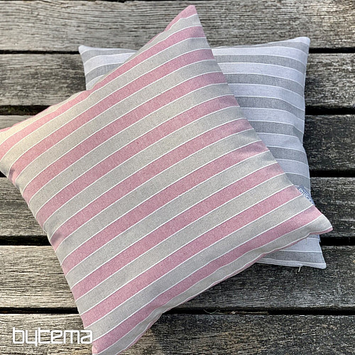 Funda de almohada decorativa TREBOL RAYAS ROSAS