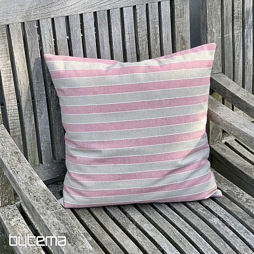 Funda de almohada decorativa TREBOL RAYAS ROSAS