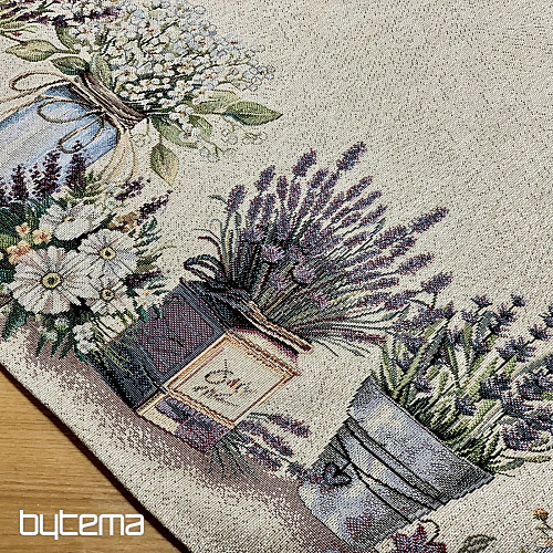 Mantel y pañuelo tapiz BELLEZA EN EL CARRITO