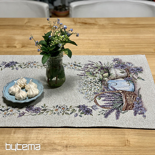 Mantel y pañuelo tapiz BELLEZA EN EL CARRITO