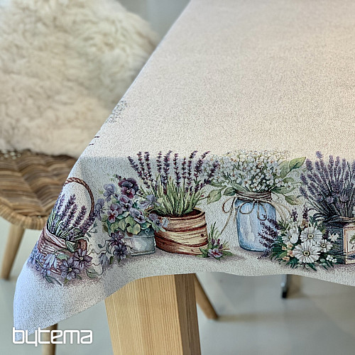 Mantel y pañuelo tapiz BELLEZA EN EL CARRITO