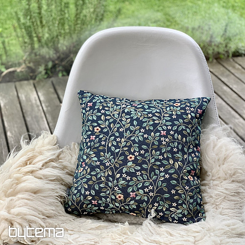 Funda de almohada tapiz ÁRBOL DE LA FELICIDAD en color AZUL