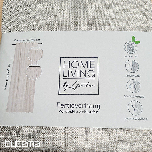Cortina confeccionada de lujo HOME LIVING beige