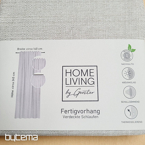 Cortina de lujo confeccionada HOME LIVING beige gris