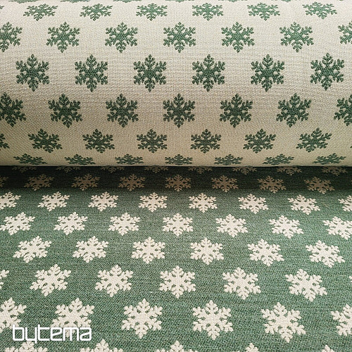 Lujosa tela decorativa FLAKES GREEN