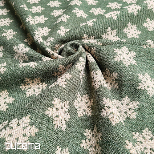Lujosa tela decorativa FLAKES GREEN