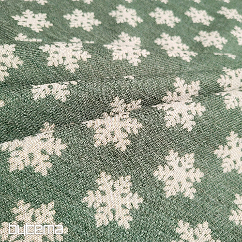 Lujosa tela decorativa FLAKES GREEN