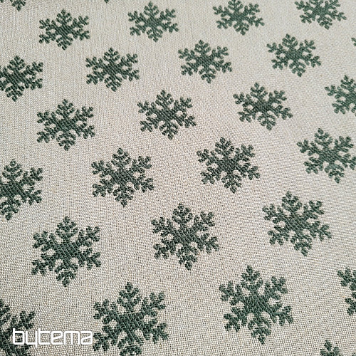 Lujosa tela decorativa FLAKES GREEN