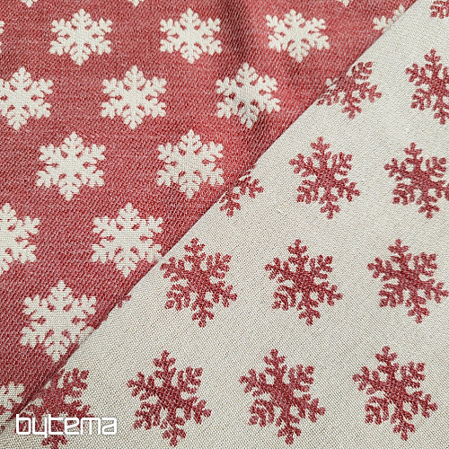 Lujosa tela decorativa FLAKES RED