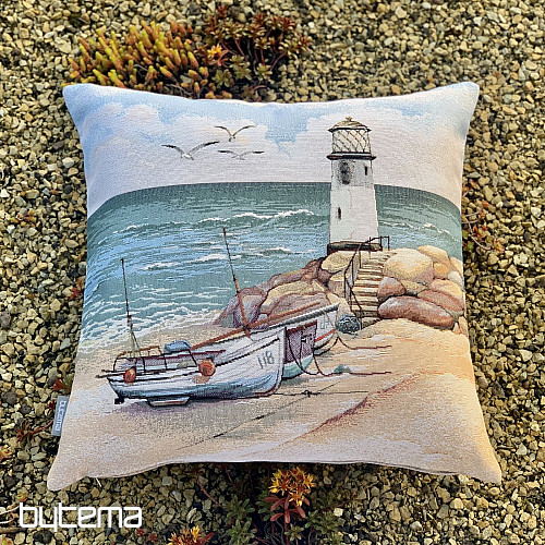 Funda de almohada tapiz FARO EN MAREA BAJA