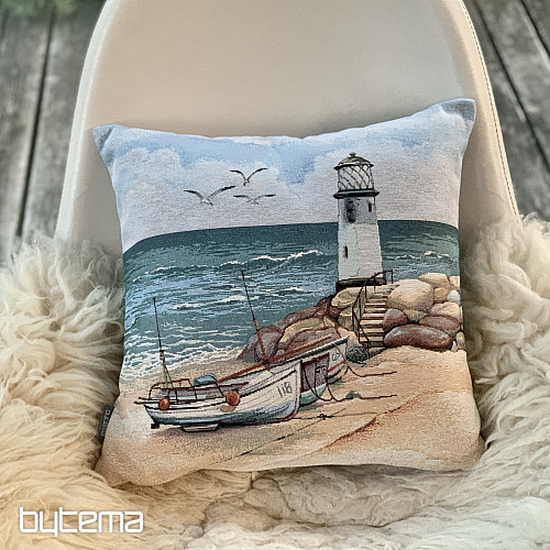 Funda de almohada tapiz FARO EN MAREA BAJA