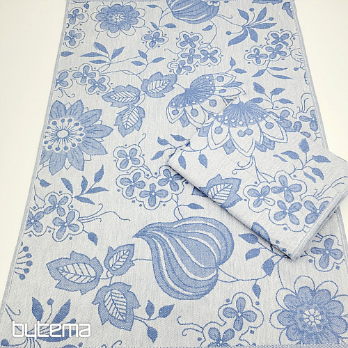 Toallas de algodón FLORES AZULES