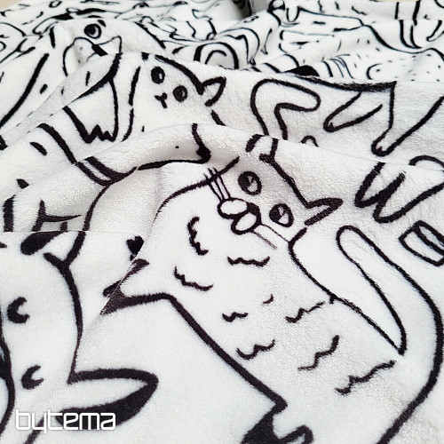 Manta infantil ANIMALES blanco y negro