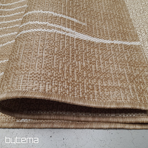 Alfombra de exterior Essenza marrón-blanca