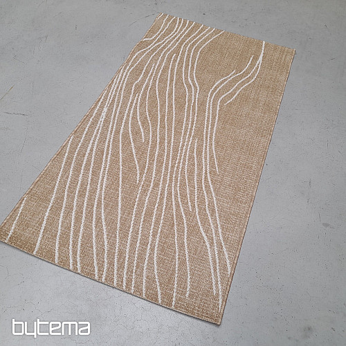 Alfombra de exterior Essenza marrón-blanca