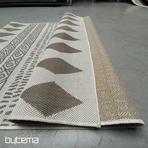 Alfombra de exterior Duce marrón-beige