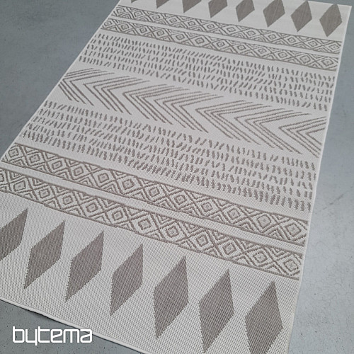 Alfombra de exterior Duce marrón-beige