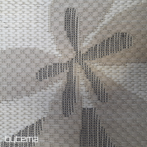 Alfombra de exterior con diseño floral de palmeras