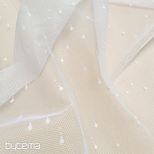 Cortina jacquard DROP blanca
