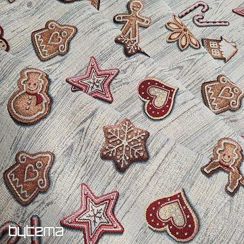 Tela de tapiz PAN DE JENGIBRE NAVIDEÑO