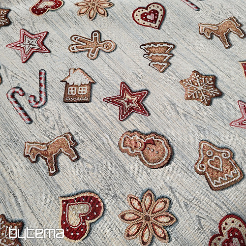 Tela de tapiz PAN DE JENGIBRE NAVIDEÑO