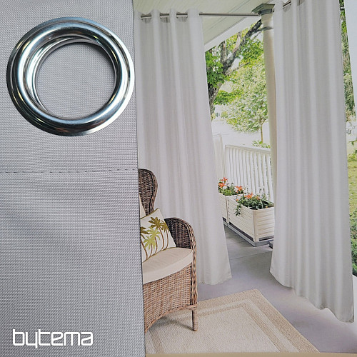 Cortina decorativa exterior GAIA GRIS anillas