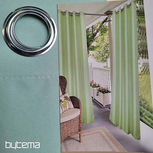 Cortina decorativa exterior GAIA GREEN anillas