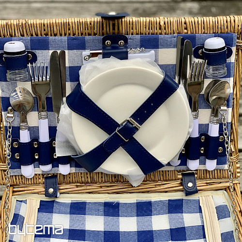 Cesta de picnic GARDEN marrón para 4 personas