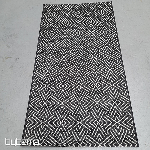Alfombra de exterior Essenza in-out blanco y negro