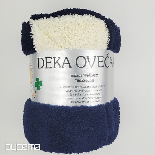 Manta oveja-oveja AZUL MARINO